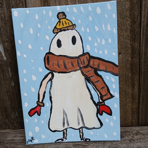 Ghost In Snow Painting - Picture 3 of 9